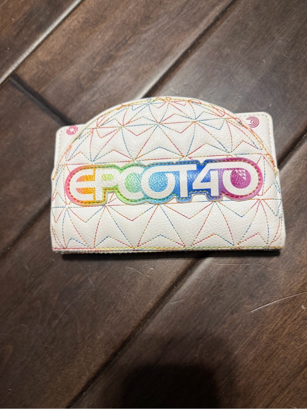 Loungefly EPCOT 40 Rainbow Logo Zip Pouch